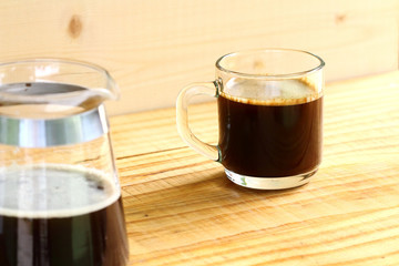 Black coffee in the morning for freshness
Black coffee on a wooden table
Sugar-free black coffee for health lovers
