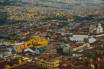 Obraz premium View of the historic center of Quito, Ecuador