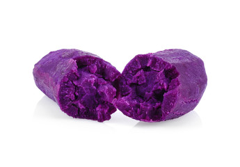 purple sweet potato isolated on white background