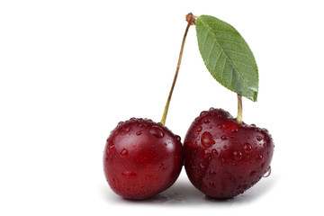 Cherry isolated on white background