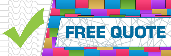 Obraz premium Free Quote Colorful Blocks Squares Grid Texture Symbol 