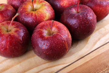 Apples on table