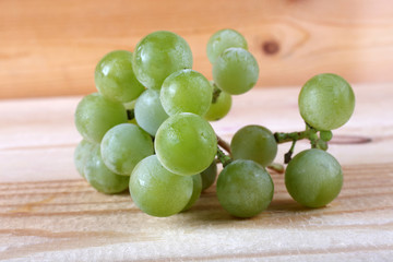Wine grape on table