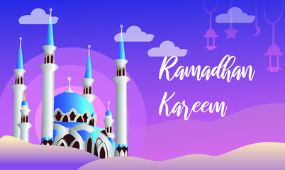 Beautiful holy festival eid and ramadan background
