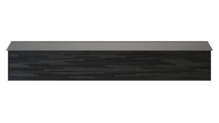 Black barn on a white background. Clipping path included. 3D rendering.
