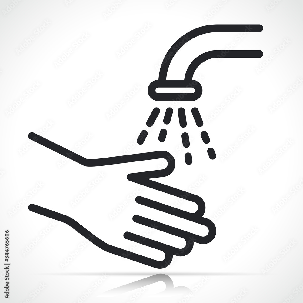 Canvas Prints vector washing hands symbol icon