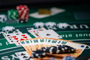 Fototapeta premium Casino Black Jack table