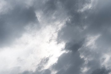 Dark sky. The sky during the rainy season.Black storm clouds rainy day background