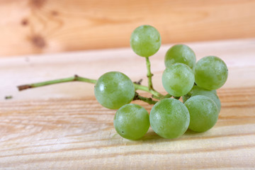 Wine grape on table