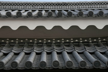 detail of roof tiles