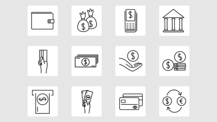 payment and money icons
.Cash, Wallet and Coins.vector illustration