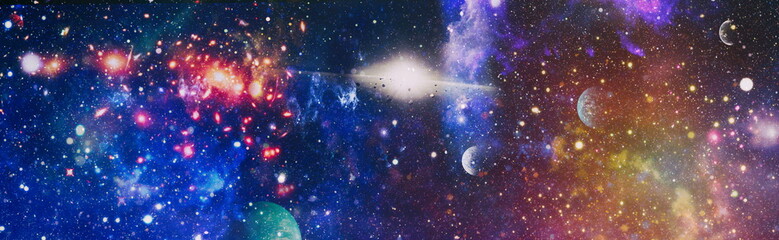 Panorama beautiful science fiction wallpaper. Elements of this image furnished by NASA