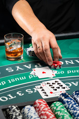 Casino Black Jack table