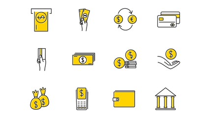 payment and money icons
.Cash, Wallet and Coins.vector illustration