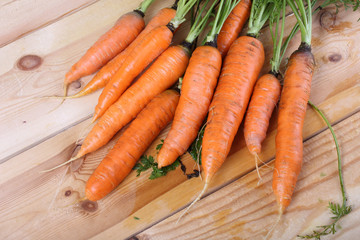 Carrots on table