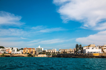 Fototapeta na wymiar panoramic view of Santa Maria al Bagno, a village near ionian sea, Apulia, Salento, Italy