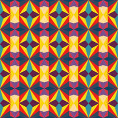 Abstract seamless colourful pattern geometric backgrounds vector design