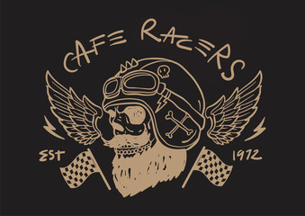 Vector vintage head labels, T-shirt Graphics, Vintage typography - Vector, t-shirt print, kid graphic, caferacer, badges and design elements