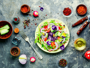 Appetizing spring salad.