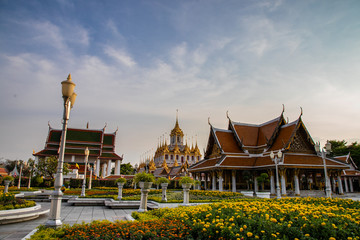 Wat Ratchanatdaram Woravihara (Loha Prasat) during coronation celebrations of His Majesty King Maha...