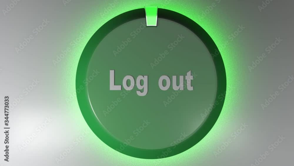 Aufkleber a green circle sign with the write upgrading and a rotating cursor - 3d rendering video clip