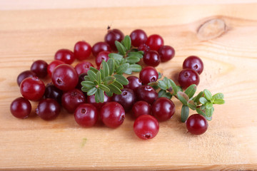 Cranberry on table