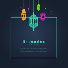 Ramadan kareem greetings card