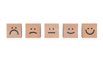 Rating feedback scale on white background. Service rating, satisfaction concept