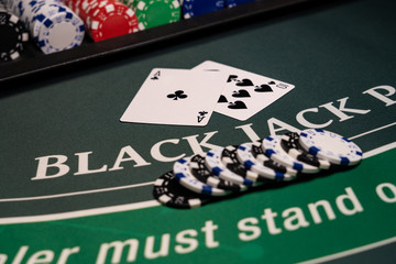 Casino Black Jack table