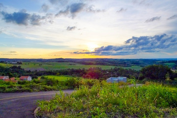 Fototapeta premium sunset in the mountains
