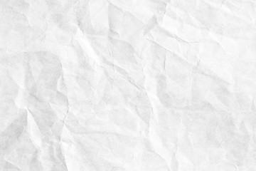 Crumpled white paper background texture