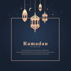 Ramadan kareem greetings card