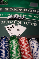 Casino Black Jack table