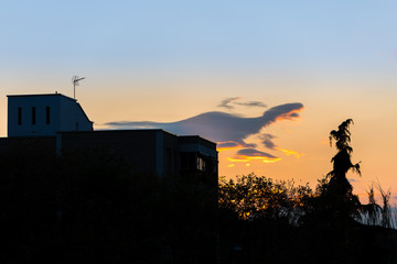 Spectacular view of Madrid at sunset