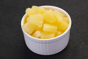 Marinated pineapple pieces