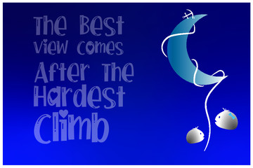 English image quote for climbing the moon