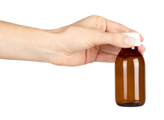 Medical glass bottle, syrup.