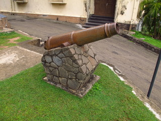 Vintage cannon in Galle Fort, Galle, Sri Lanka