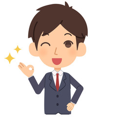 OKを出す会社員