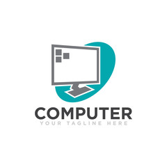 Computer Logo Icon Design Vector