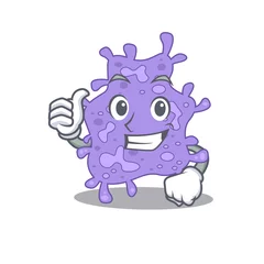 Fotobehang Staphylococcus aureus cartoon character design making OK gesture © kongvector