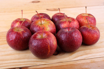 Apples on table