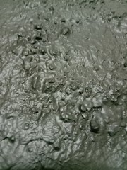 black surface rough from dry acrylic