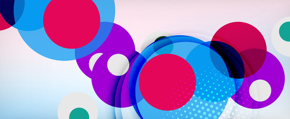 Trendy simple circle abstract background, dynamic motion concept. Vector Illustration For Wallpaper, Banner, Background, Card, Book Illustration, landing page
