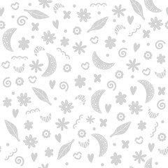 Cute seamless pattern in scandinavian style