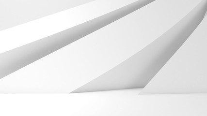 Abstract minimal white interior background 3 d