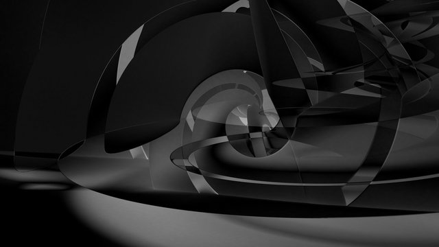 Abstract black cgi background, dark 3d helix pattern