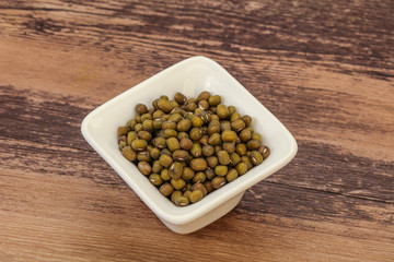 Vegetarian cuisine - dry green lentil