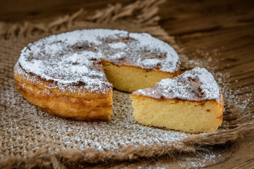 Migliaccio artisan cake typical of southern Italy