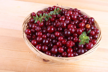 Cranberry on table